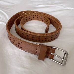 LOFT Brown Perforated Leather Belt